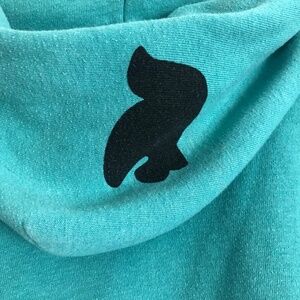 FREECITY Blue Zip Up Hoodie Sweatshirt Unisex Sz 2 (M)